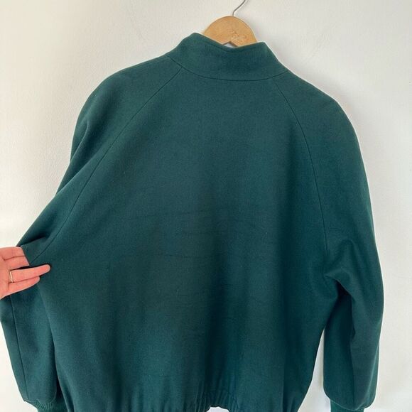 Pendleton Vintage Women’s Virgin Wool Jewel Evergreen Oversized Mock Neck Bomber - Picture 13 of 13